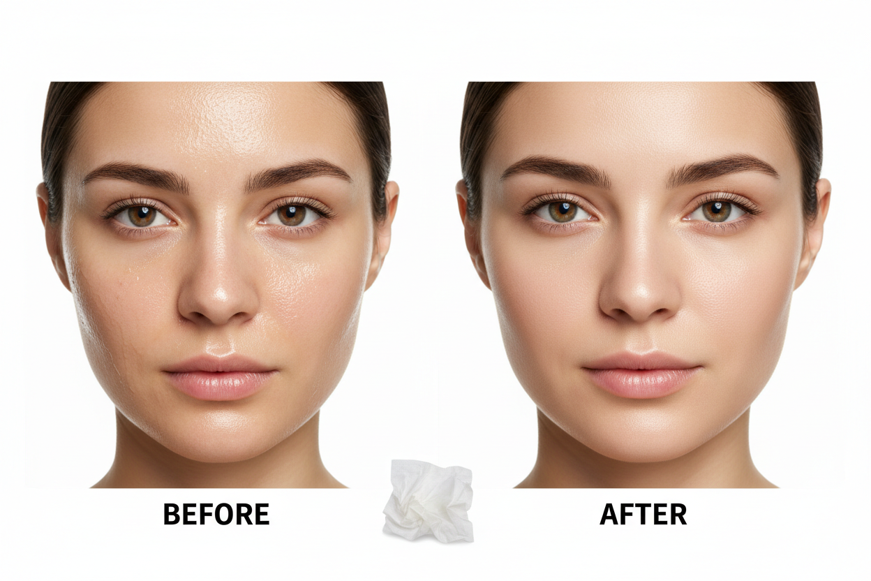 ElevateHQ Oil Blotting Before & After v3