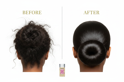 Slick Back Bun Before & After